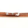 Belted Basketweave Leather Hatband
