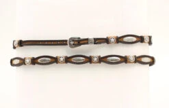 Scalloped Stars Brown Hat Band