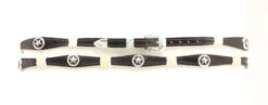 Belted Black Leather & Rawhide Hatband