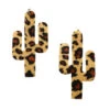 Leopard Cactus Earrings