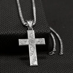 Twister Cross Scroll Necklace
