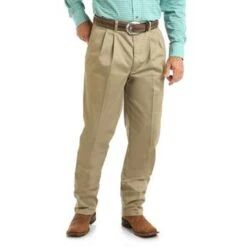 Wrangler Khaki Pleated Men's Riata