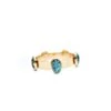 West And Co. Gold Bangle With 5 Turquoise Oval Stones