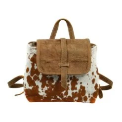 Myra Leather Flap Hairon Backpack