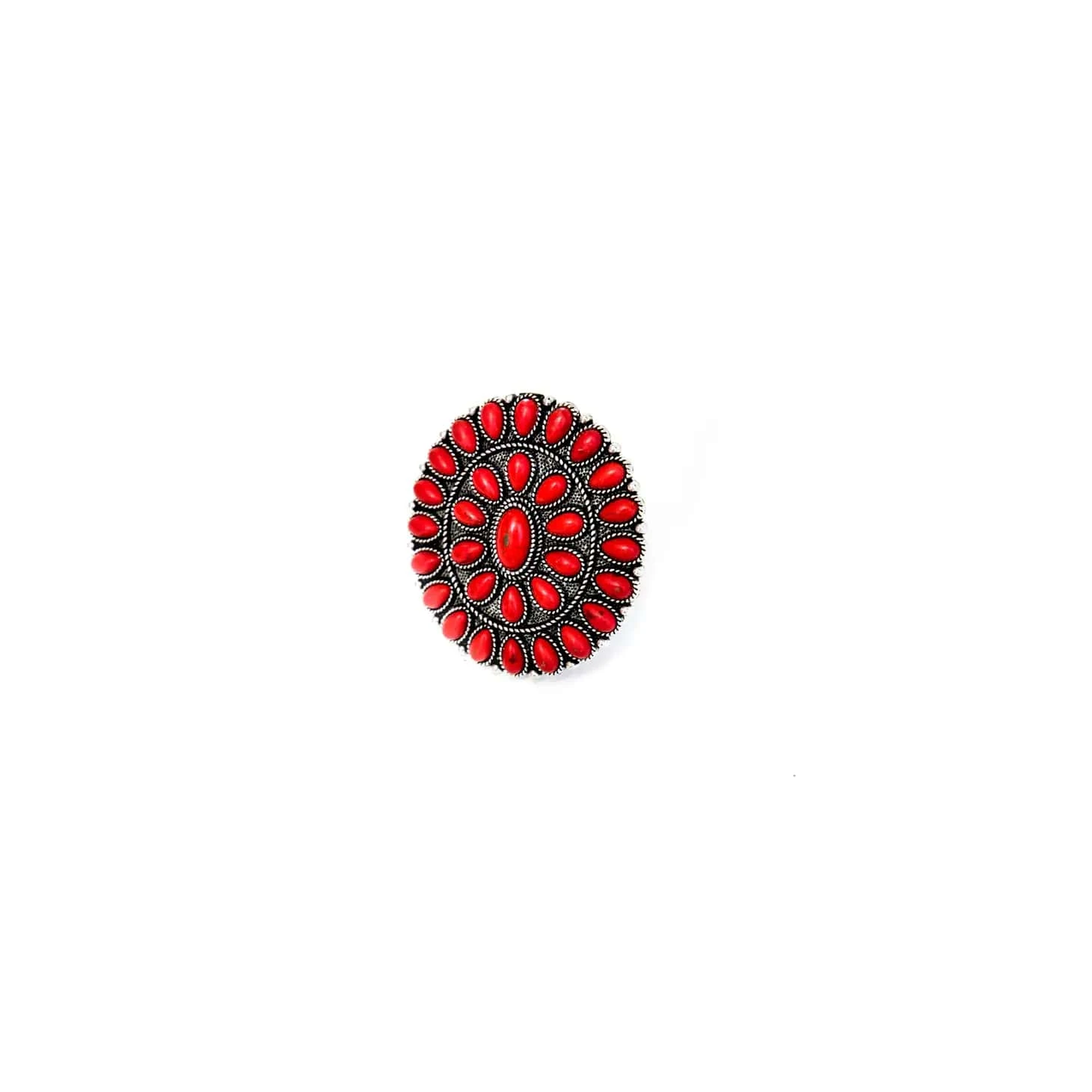 West & Co. Red Clutser Ring 1 West & Co. Red Clutser Ring