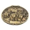 Montana Silversmiths Pack Horses And Rider Brass Heritage Attitude Buckle
