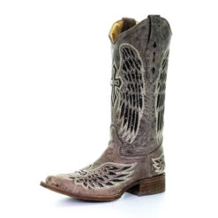 Corral Boots Corral Brown & Black Wing & Cross Ladies' Boot