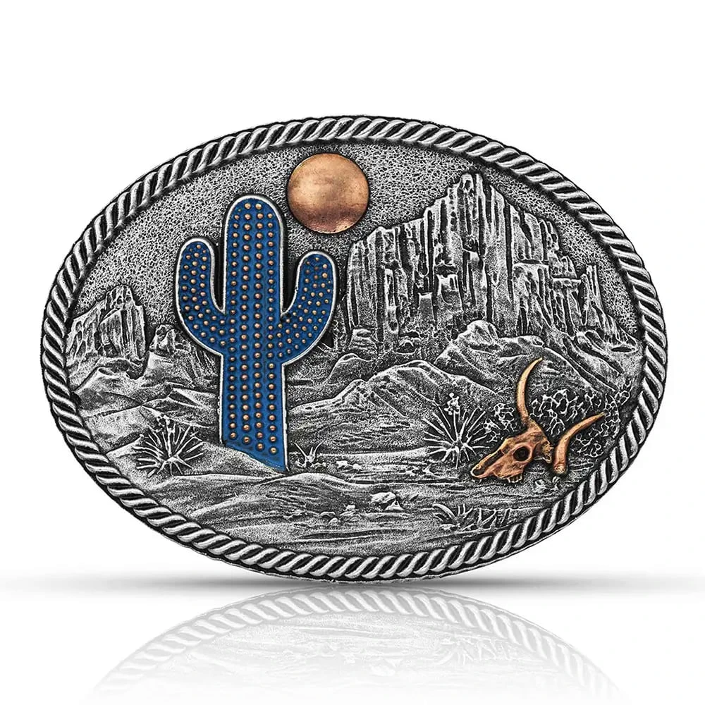 Montana Silversmiths Desert Moon Cactus Attitude Buckle 1 Montana Silversmiths Desert Moon Cactus Attitude Buckle