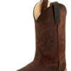Old West Broad Toe Tan Children's Boot