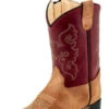 Old West Broad Toe Cactus Tan Children's Boot
