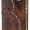 Brown Vintage Ostrich Wallet