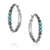 Montana Silversmiths Round N Round Turquoise Hoop Earring