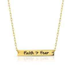 Montana Silversmiths Faith Over Fear Bar Necklace