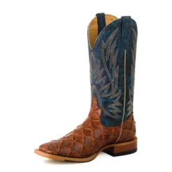 HorsePower Cognac Fish Print Men's Boot