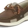 Justin Slip-On Mens Brown Angler Leather Boat Shoes