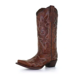 Corral Boots Circle G Tan Embroidered Ladies' Boot