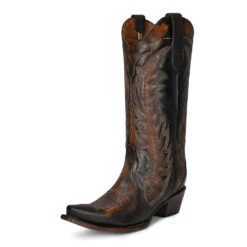 Corral Boots Circle G Ladies' Brown Embroidered Boot