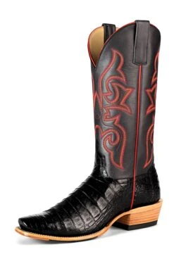 Macie Bean Top Hand Black Caiman Ladies' Boot