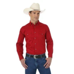 Wrangler Red Painted Desert Men's Shirt