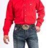 Cinch Red Classic Fit Men's Shirt