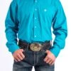 Cinch Turquoise Classic Fit Men's Shirt