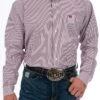 Cinch Purple Stripe Classic Fit Men's Shirt