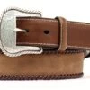Nocona Lace Edge Round Concho Men's Belt