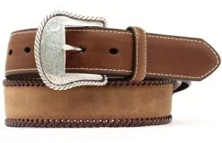 Nocona Lace Edge Round Concho Men's Belt