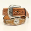 Nocona Calf Hair Cross Concho Children's Belt