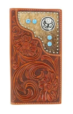 Nocona Hair On Floral Wallet