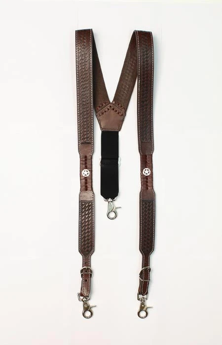 Nocona Embossed With Stars Suspenders 1 Nocona Embossed With Stars Suspenders