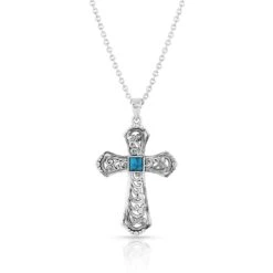 Montana Silversmith Cathedral Curves Silver Cross Necklace