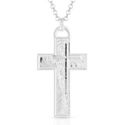 Montana Silversmiths Silver Artistry Faith Cross Necklace