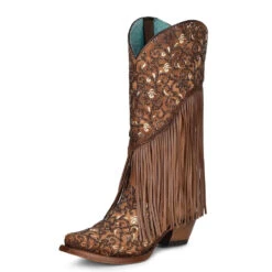 Corral Boots Corral Ladies' Fringe Handcrafted Honey Boot