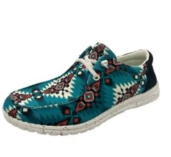 Roper Aztec Blue Ladies' Hang Loose Lace Up Shoe