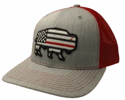 Red Dirt Hat Co Thin Red Line Buffalo Patch Cap