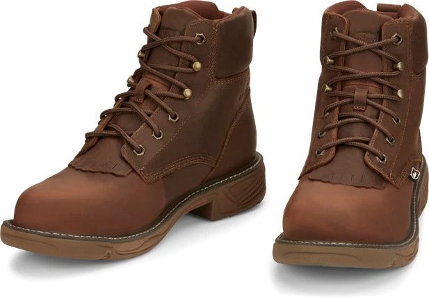 Justin Men's Stampede Rush Barley Brown Lace Up Work Boot 1 Justin Men's Stampede Rush Barley Brown Lace Up Work Boot