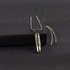 Silver Strike Men's Bullet Necklace
