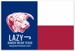 Lazy J TX Flag Elevation Sticker