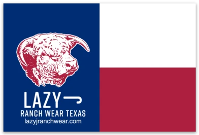 Lazy J TX Flag Elevation Sticker 1 Lazy J TX Flag Elevation Sticker