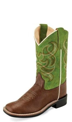Old West Broad Toe Medium Brown Children's Boot 1 Old West Broad Toe Medium Brown Children's Boot