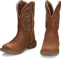 Justin Rush Saddle Tan Men's Boot