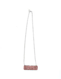 West & Co. Snake Eye Red Bar Necklace