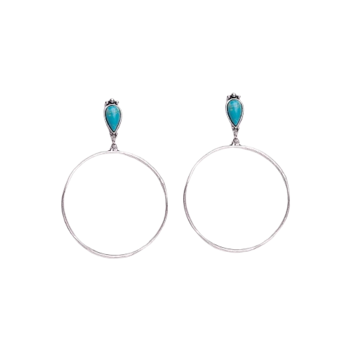 West & Co. Large Burnished Silver Hoop Earring 1 West & Co. Large Burnished Silver Hoop Earring