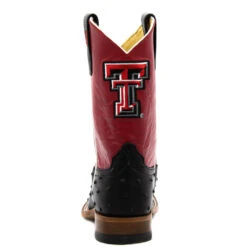 Anderson Bean Texas Tech Exclusive Black Full Quill Ostrich Print Children's Boot -Denim Clothing Store i pNbHvfC X2