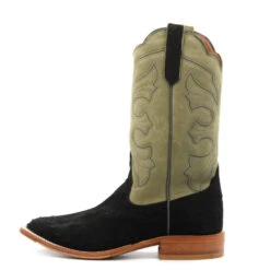 Rios Of Mercedes Exclusive Black Suede Full Quill Ostrich Men's Boot -Denim Clothing Store i s6X8KNC X2