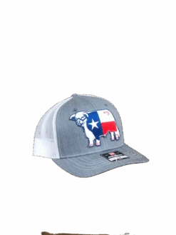 Lazy J Ranch Wear Youth Heather & White 3.5" Texas Flag Patch Cap