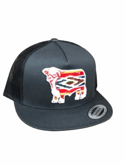 Lazy J Ranch Wear Gray & Gray 4" Serape Bull Cap