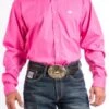 Cinch Pink Classic Fit Men's Shirt