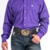 Cinch Purple Classic Fit Men's Shirt